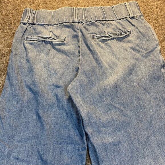 Happily Grey Wide Leg Jeans Womens 13 34x31 Lightweight Pants Blue Medium Wash - Picture 5 of 8